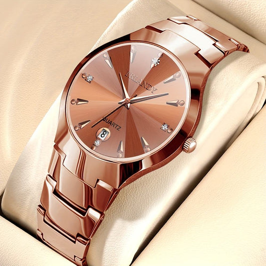 Elegant Men's Quartz Watch with Calendar Business Style Wrist Watch Men Gifts for Friends Montres Pour Hommes