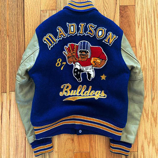 High Quality Varsity Jacket Winter Custom Logo Embroidery Design Men's Varsity Baseball Jacket Closure OEM Bomber Jacket