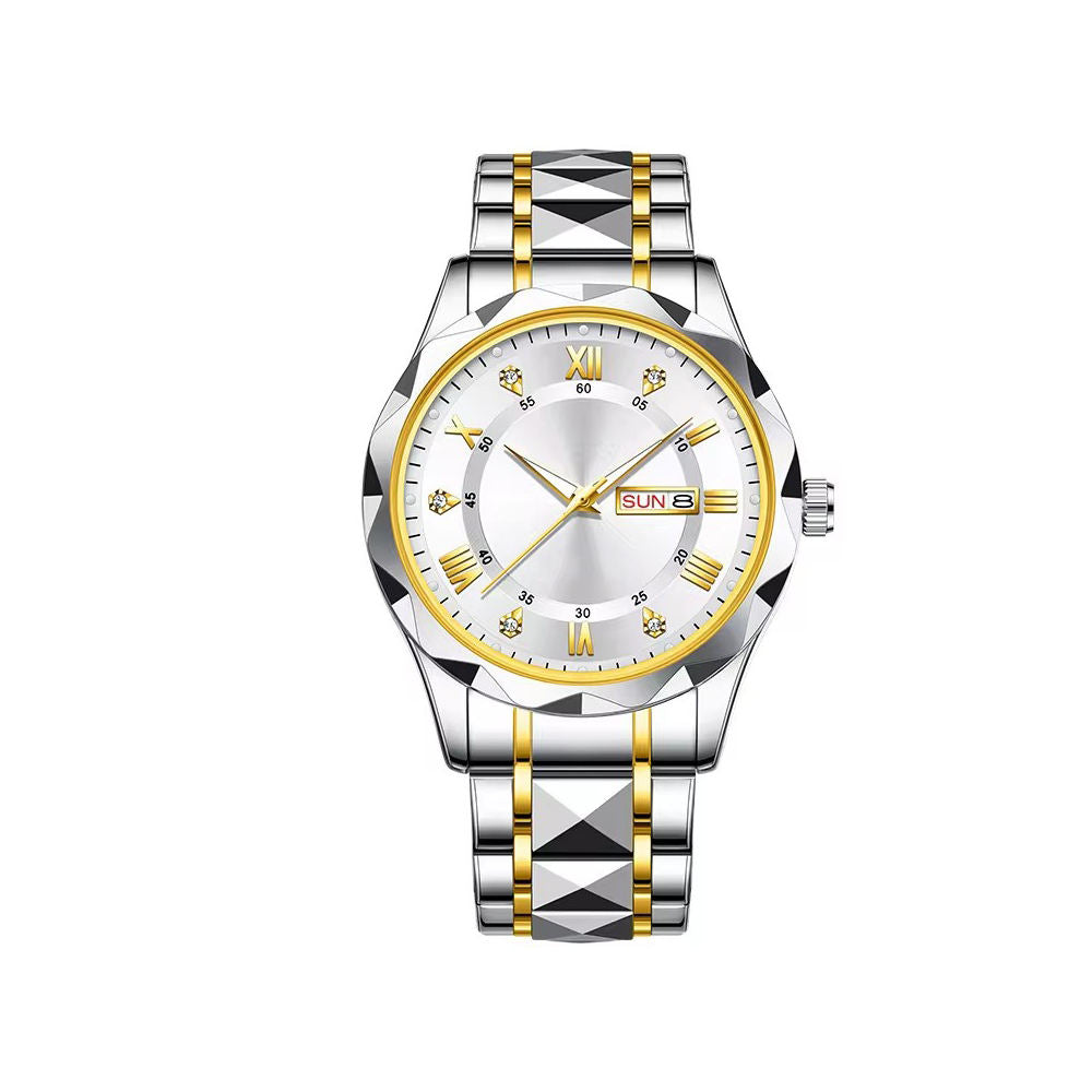 New Brand Lover's Wrist Watch Luxury Stainless Steel Belt Waterproof Date Clock Crystal Women Men Couple Quartz Watches