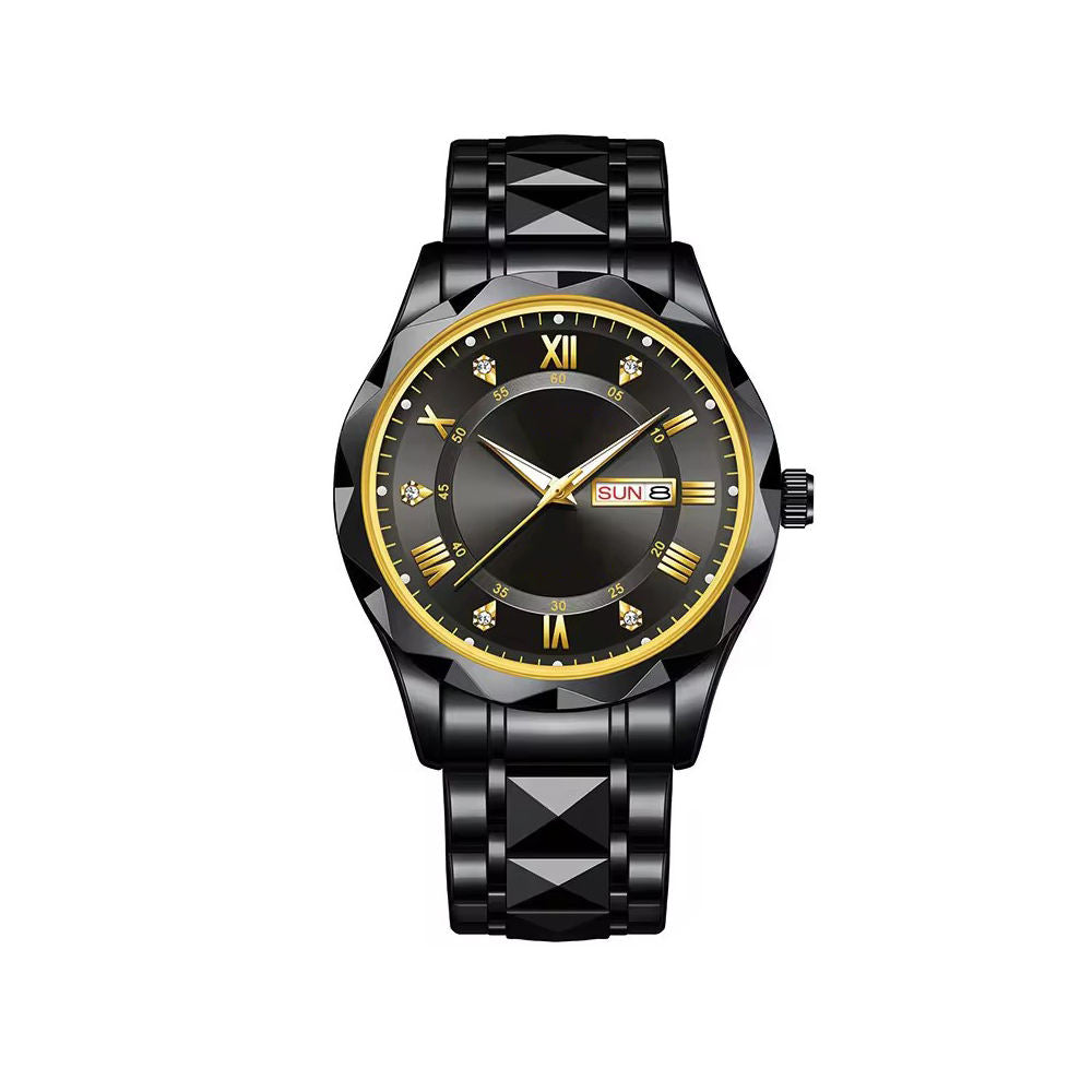 New Brand Lover's Wrist Watch Luxury Stainless Steel Belt Waterproof Date Clock Crystal Women Men Couple Quartz Watches