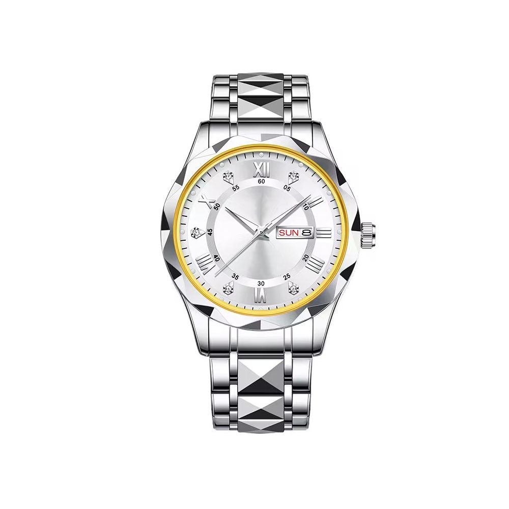 New Brand Lover's Wrist Watch Luxury Stainless Steel Belt Waterproof Date Clock Crystal Women Men Couple Quartz Watches