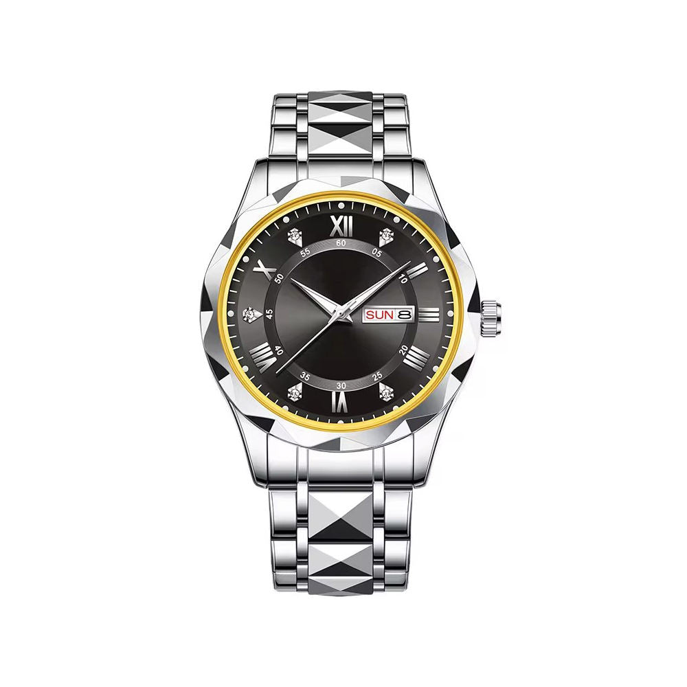 New Brand Lover's Wrist Watch Luxury Stainless Steel Belt Waterproof Date Clock Crystal Women Men Couple Quartz Watches