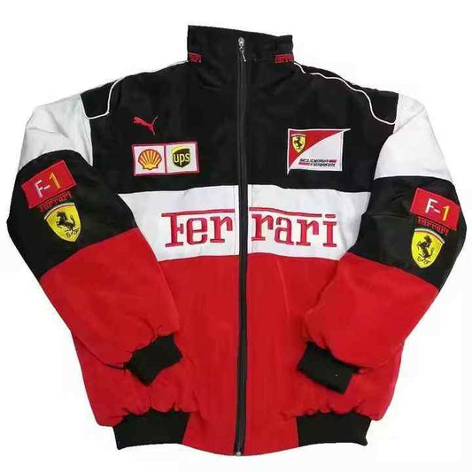 Men's Coats F1 Racing Suit Ferraris Team Riding Suit Loose Casual Motorcycle Cotton Clothing Embroidered Men's Jackets