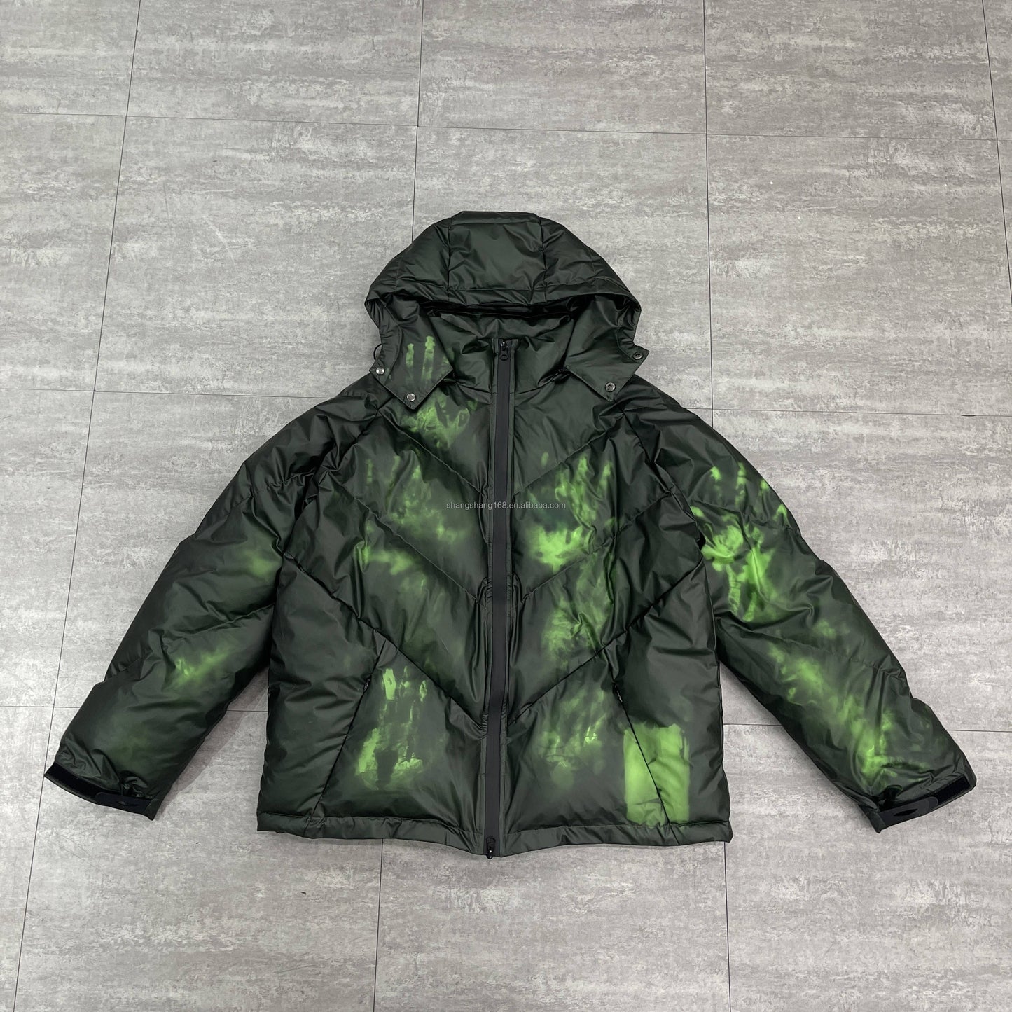 Customized Clothing Manufacturer Men's Winter Cardigan Streetwear Coat Heat Reactive PU Puffer Windbreaker Jacket for Men