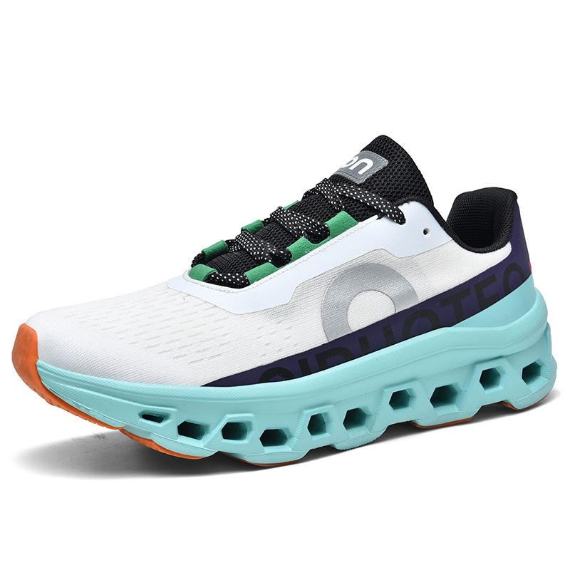 Custom Wholesale Mens Running Shoes Trendy Fashion Sneakers Breathable Mesh Summer Sports Footwear With Thick Sole Casual