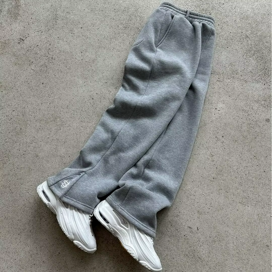 Custom 100% High-End Cotton Men's Trousers Designer Casual Solid-Color Sports Wide-Leg with Embroidered Pattern Lightweight